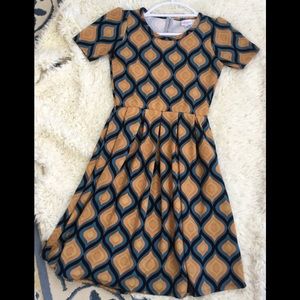 LuLaRoe Amelia abstract multi color dress